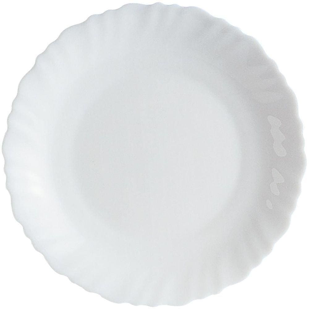 Luminarc Feston Prato Sobremesa 2X19X19Cm Vidro Temperado Branco 6Pç