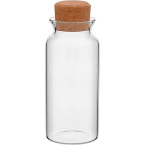 Pote 20X9X9Cm 850Ml Borosilicato Transp Tampa Cortiça