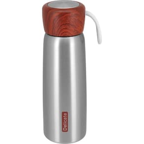 Delicate Garrafa Térmica 22X7X7Cm 500Ml Inox Prata Parede Dupla