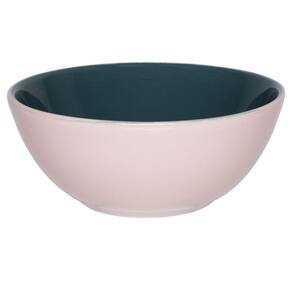 Tigela Bowl Bicolor Verde E Rosa Oxford® Cerâmica 600ml