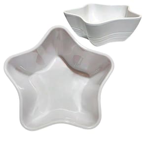 Kit 4 Tigelas Bowl Melamina Estrela Branca 600ml