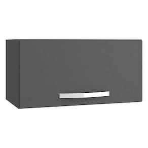 Armário Aéreo Geladeira Cozinha 60cm 01 Porta Cinza Escuro - Desk Design