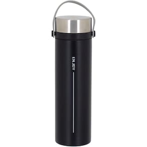 Enjoy Garrafa Térmica 23X6X6Cm 450Ml Inox Preto Parede Dupla