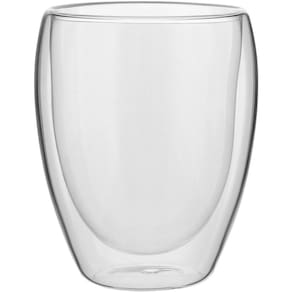 Clear Caneca 12X10X10Cm 350Ml Borosilicato Transp Parede Dupla