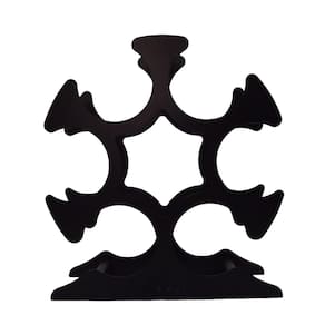 Adega de Mesa ou Suporte Para Vinho, Espumante e Cerveja, 07 Garrafas em Aço Preto ALL STYLE