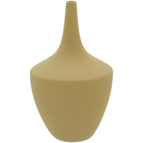 Emma Garrafa Decorativa 23X13X13Cm Cerâmica Amarelo