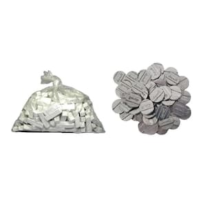 Kit 2 Kg Giz Branco Quadrado + 500 Fichas Jaymos Bilhar