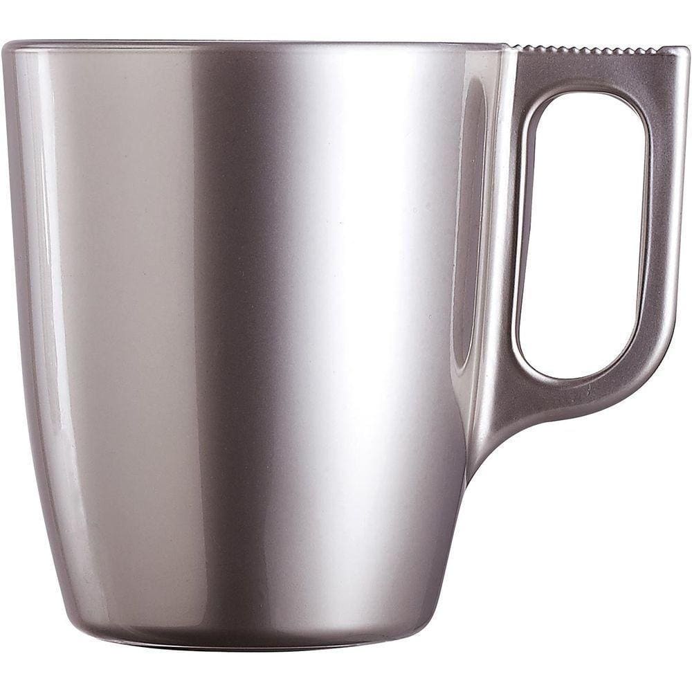 Luminarc Flashy Caneca 9X8X8Cm 250Ml Vidro Temperado Prata