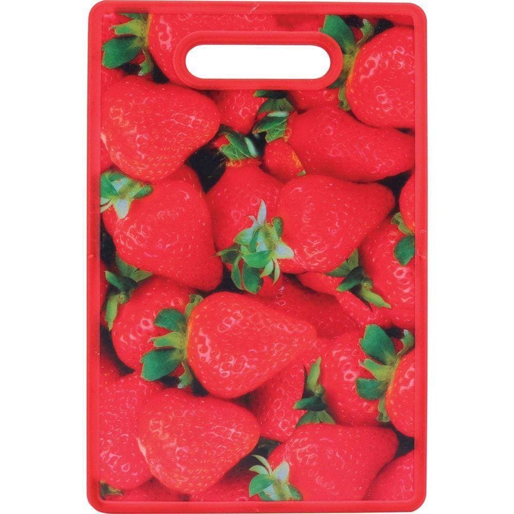 Tábua Culinária 1X30X20Cm Plástico Vermelho