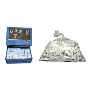Kit 4 Kg Giz Branco + 4 Cx Giz Azul (c/144pçs)sinuca Bilhar