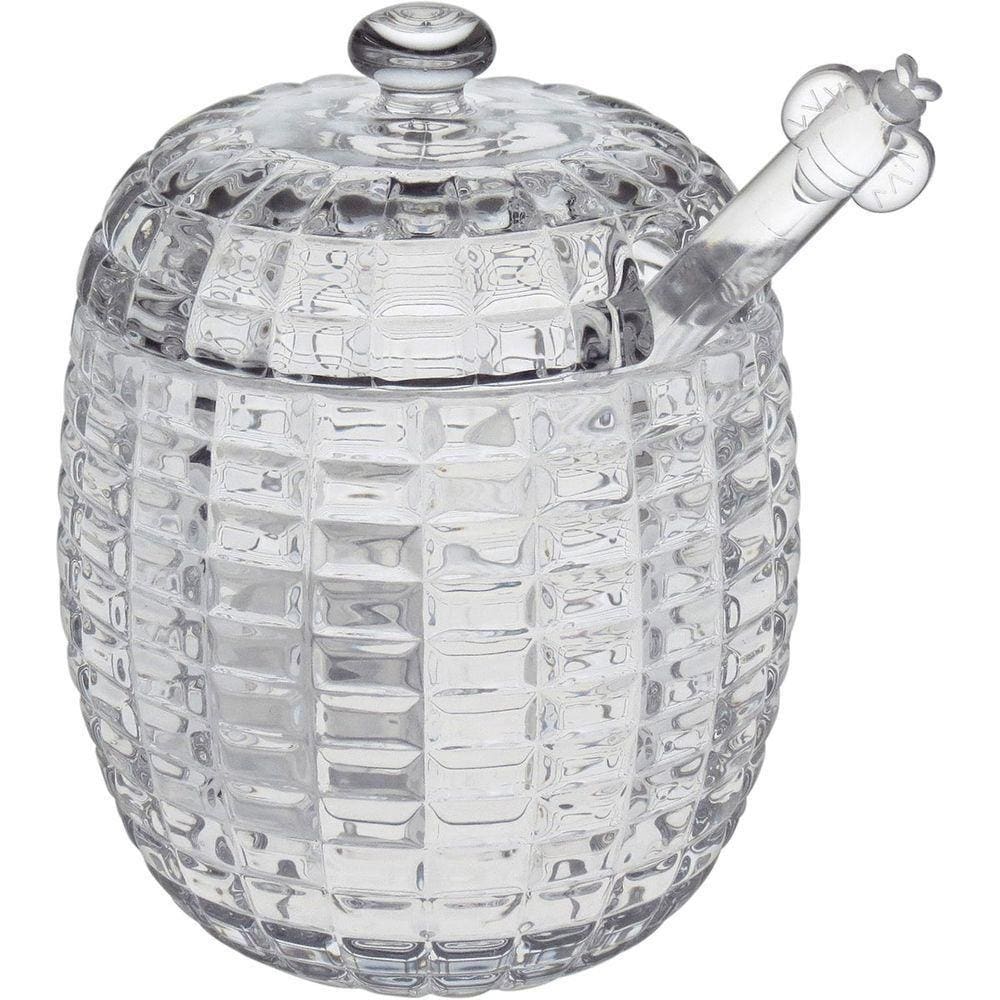 Meleira 11X8X8Cm 170Ml Vidro Transp Com Colher