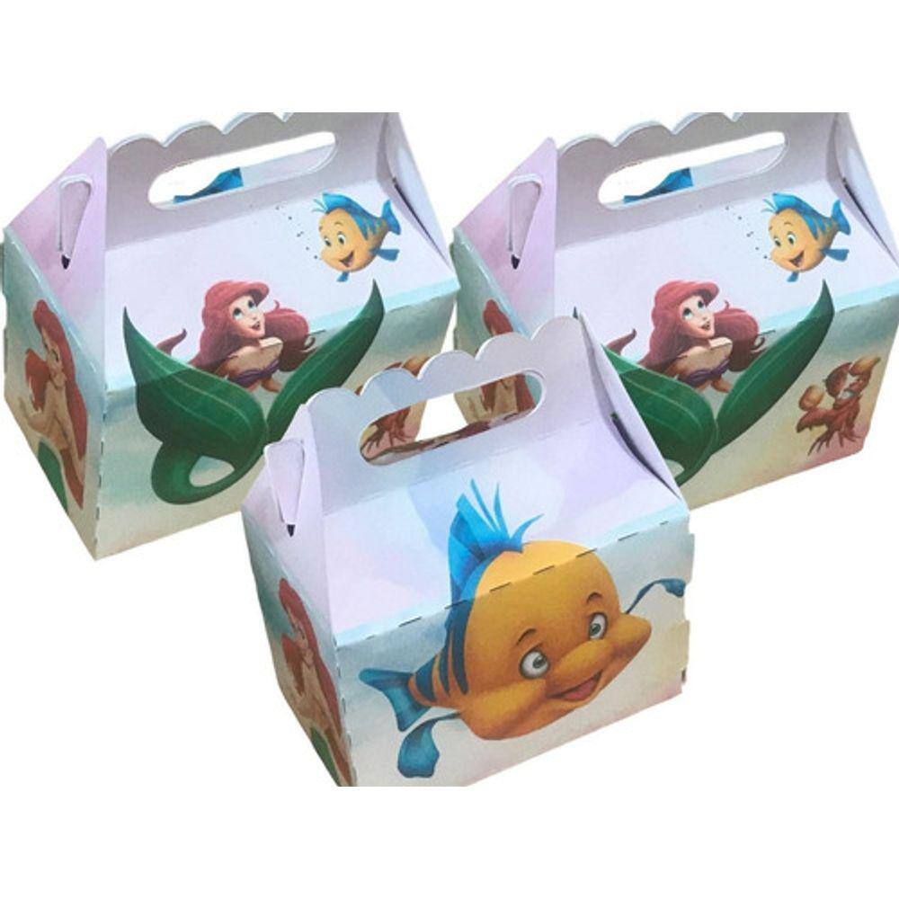Kit 50 Maletinhas Decoração Festa Lembrancinhas Tema Ariel