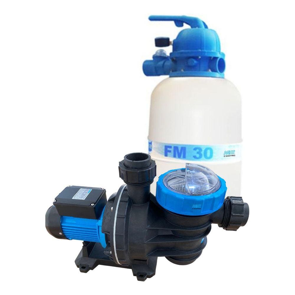 Kit Filtro Conjunto P/piscinas Fm 30 + Bomba 1/4 Cv Sodramar