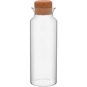 Pote 25X9X9Cm 1,1L Borosilicato Transp Tampa Cortiça
