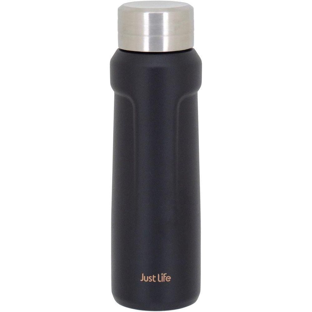 Just Life Garrafa Térmica 23X7X7Cm 500Ml Inox Preto Parede Dupla
