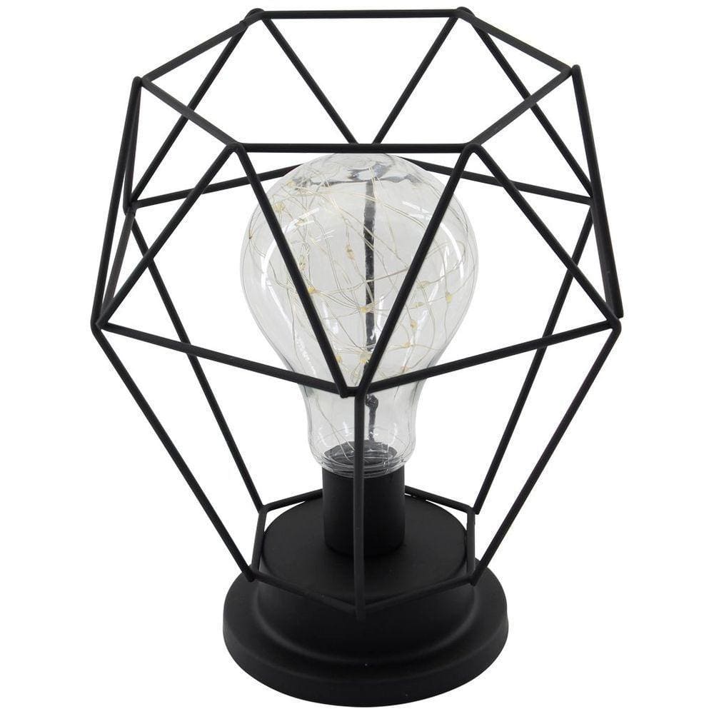 Luminária Vintage Decoração Industrial Luz De Led Amarela