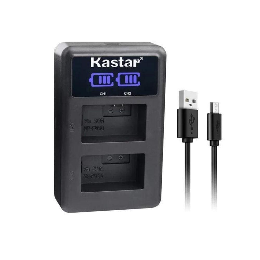 Carregador De Bateria Digital P/Sony Npfw50 Kastar Led2-Fw50