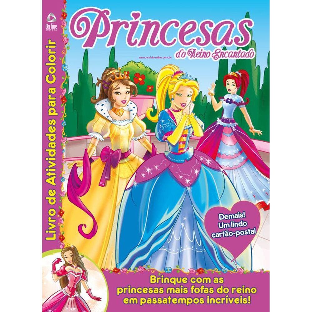 Livro de Atividades para Colorir Princesas