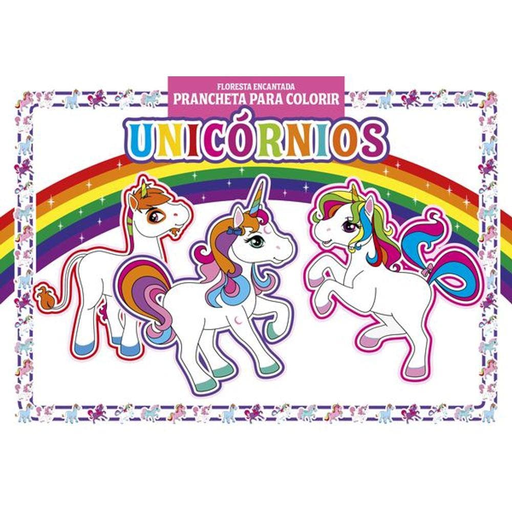 Unicórnios Prancheta para Colorir