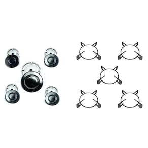 Kit Grelha + Queimador Para CookTop Fischer 5 Bocas Completo