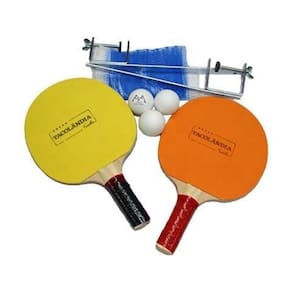 Kit Ping-pong Tênis De Mesa 2 Raquetes 3 Bolas Suporte Rede