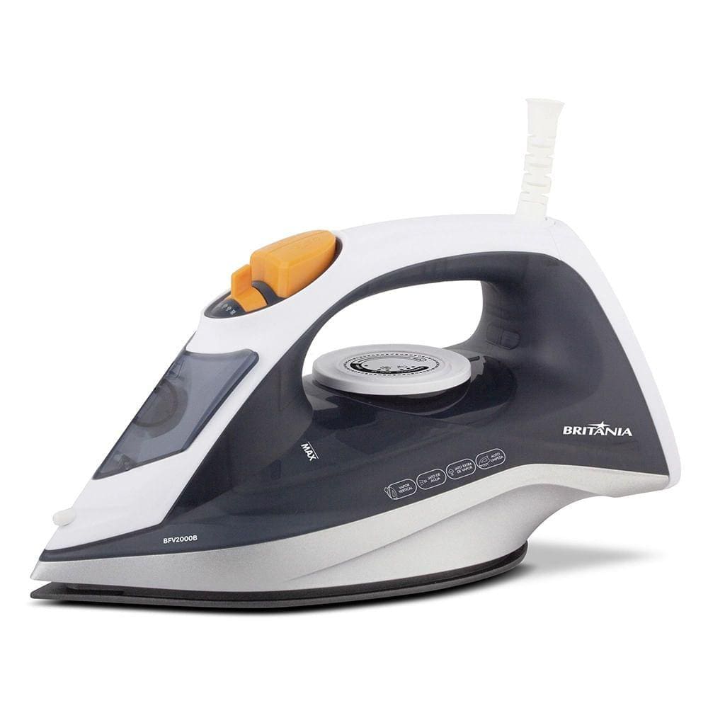 Ferro de Passar Roupa a Vapor Britânia BFV2000B Branco 127V