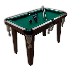 Mesinha de Jogo Sinuca 40CM Infantil Snooker Brilhar Com 02 Tacos