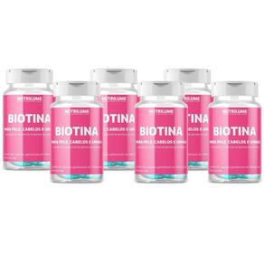 Biotina Hair 6 Potes - Cabelo Fortalecidos