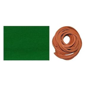 Kit 4m Pano Tecido Verde + 7,3m Borracha L Mesasinuca Bilhar