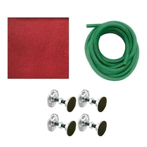 Kit 2,3m Tecido Lã Vinho +6m Borracha L + Pé Nivelador Bilha