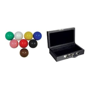 Estojo Com Bola Snooker Sinuca Bilhar 8 Bolas Coloridas