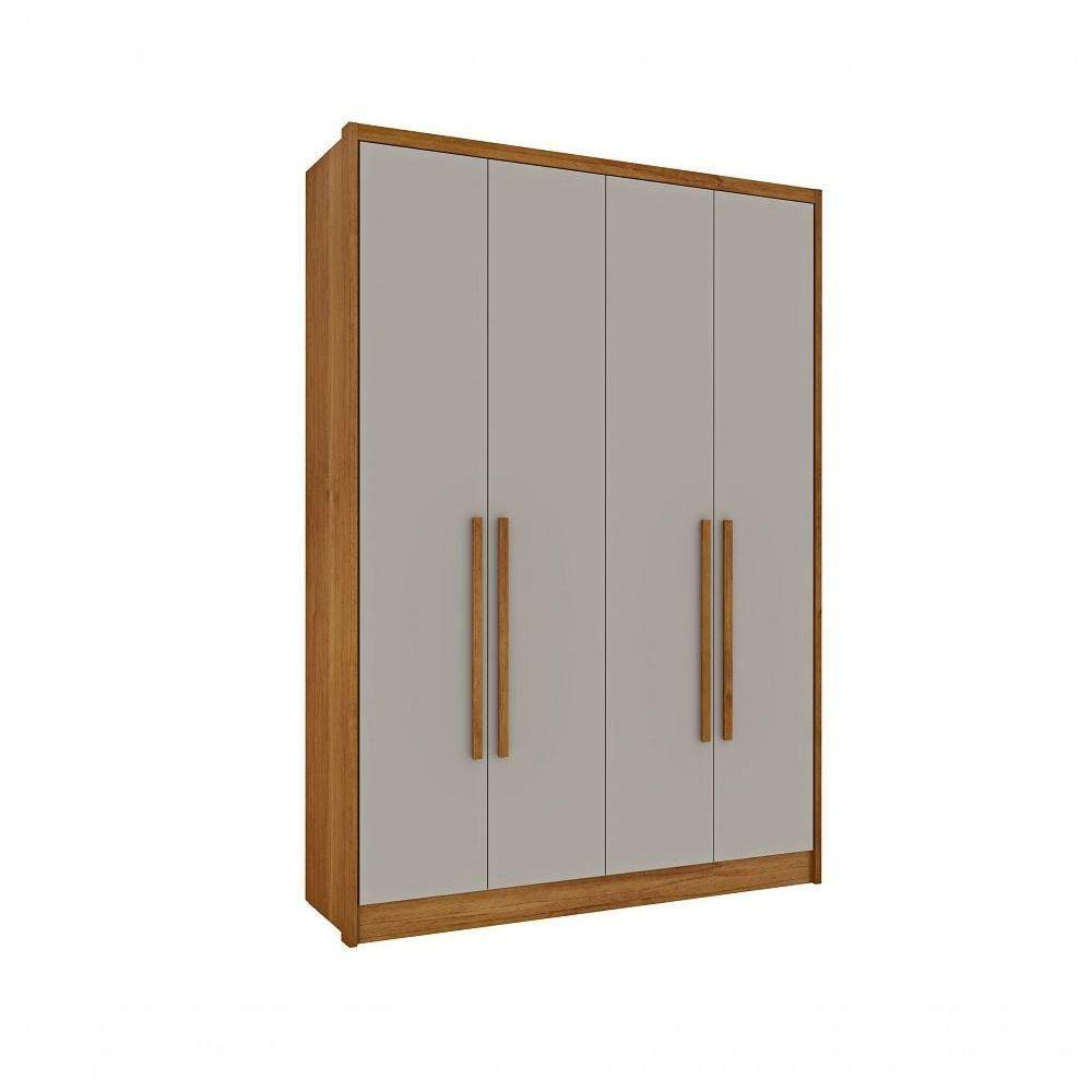 Guarda Roupa Dinamarca 4 Portas Tcil Cinamomo/Off White