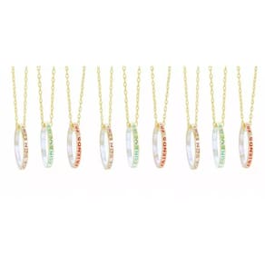 Colar Best Friends Bff Folheado A Ouro 18k - 9 Pçs