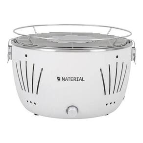 Churrasqueira Portátil A Carvão Table Grill Branca Com Bolsa