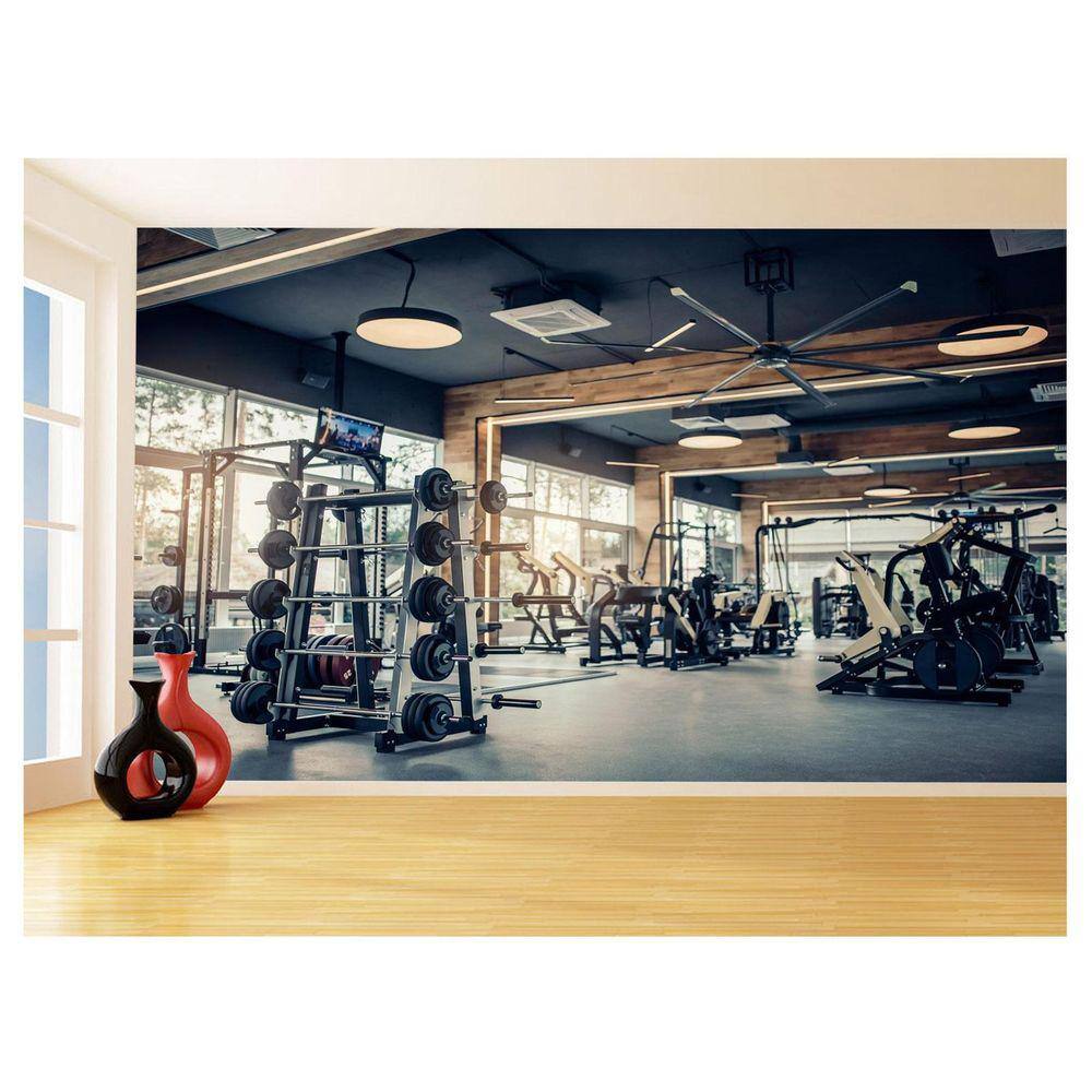 Papel De Parede 3D Academia Exercício Crossfit 3,5M Aca29