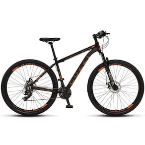Bicicleta Toronto Alumínio Aro 29 Freio à Disco Câmbio Traseiro Shimano 21 Marchas Colli Laranja Neon