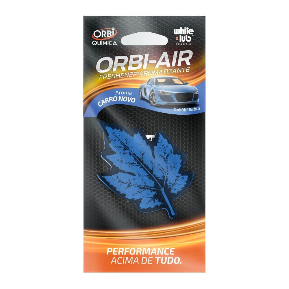 Aromatizante Veicular ORBI Folhinha NA COR Azul - Aroma Carro Novo