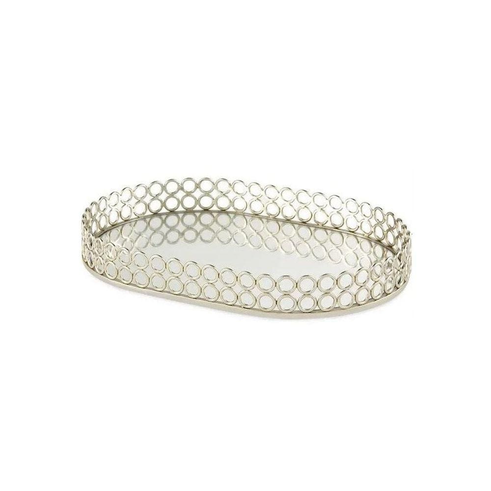 Bandeja em Metal com Espelho 36cm 13644 - Mart