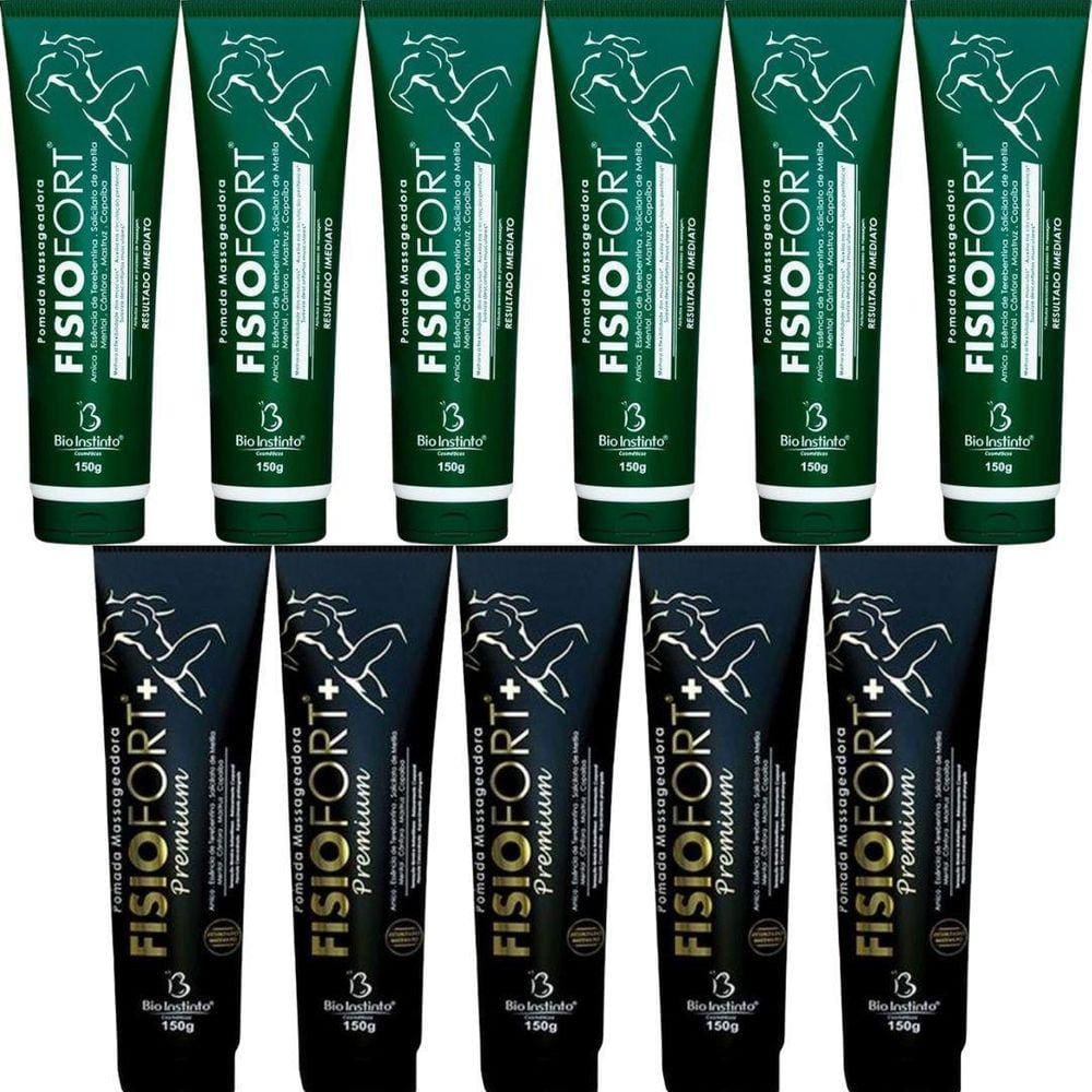 Atacado 6 Pomada Fisiofort 150G + 5 Pomada Fisiofort Premium
