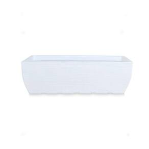 Vaso De Planta Jardineira Horta De Polietileno 80X30 Branco