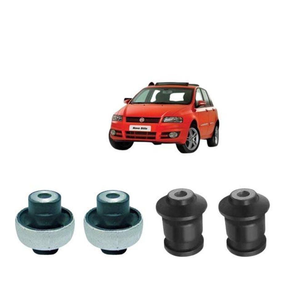 Kit 4 Buchas Maior Menor Bandeja Dianteira Stilo 2002 A 2010