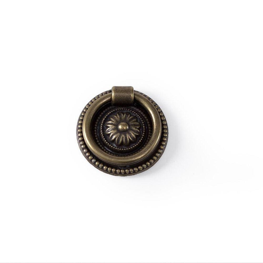 Kit 12 Puxadores Colonial Argola Ouro Velho Pz 50