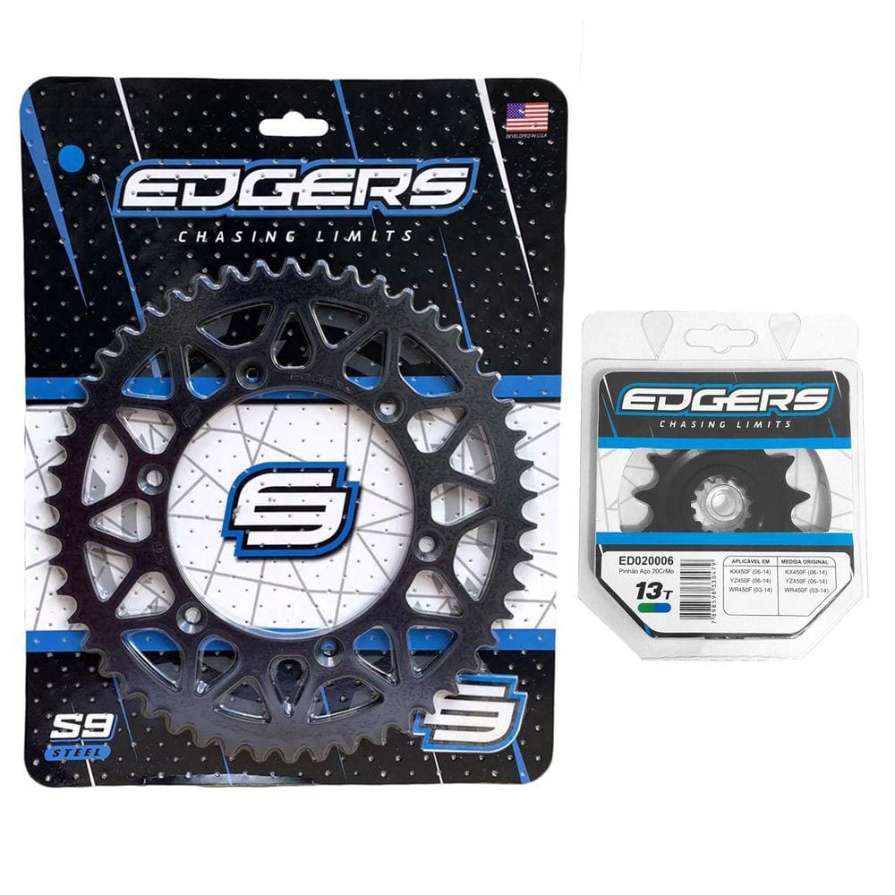 Kit Relação Coroa Pinhão Edgers Wrf 450 Yzf 450 Fx Yz 250x