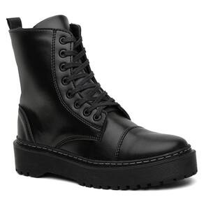 Coturno Feminino Bota Tratorada Cadarco Preta