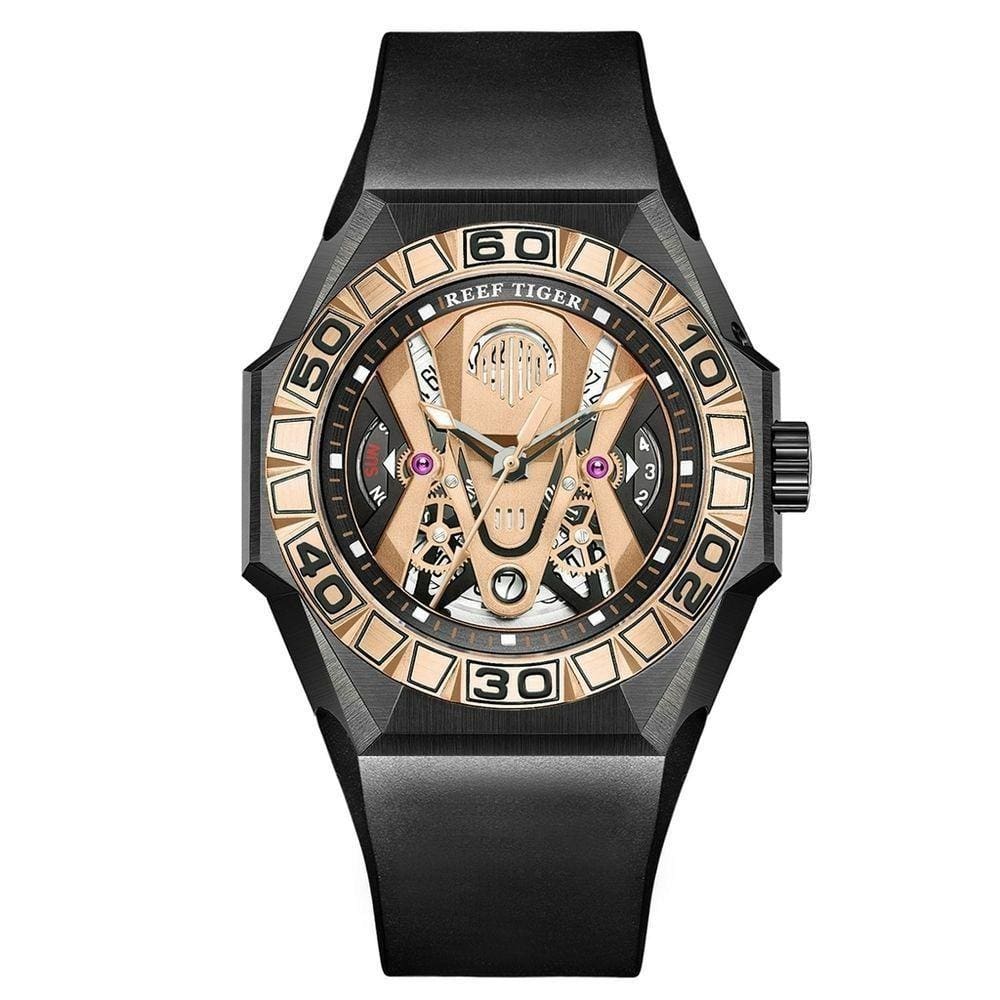 Relógio Masculino Reef Tiger Rga6922-tpbr à Prova D`água Bronze