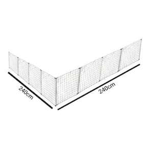 Cercadinho Para Cachorro Em L Com Telas 240cm X 240cm X 80cm