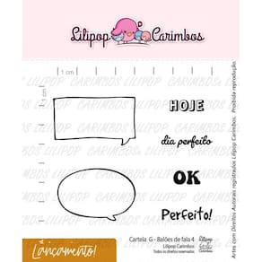 Cartela de Carimbos G "Balões de Fala 4" - Lilipop Carimbos