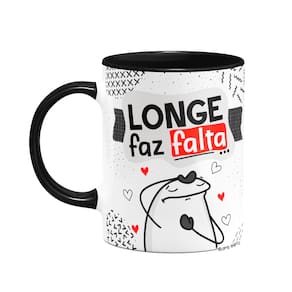 Caneca Flork Namorados - Longe faz falta, perto faz raiva - B-black