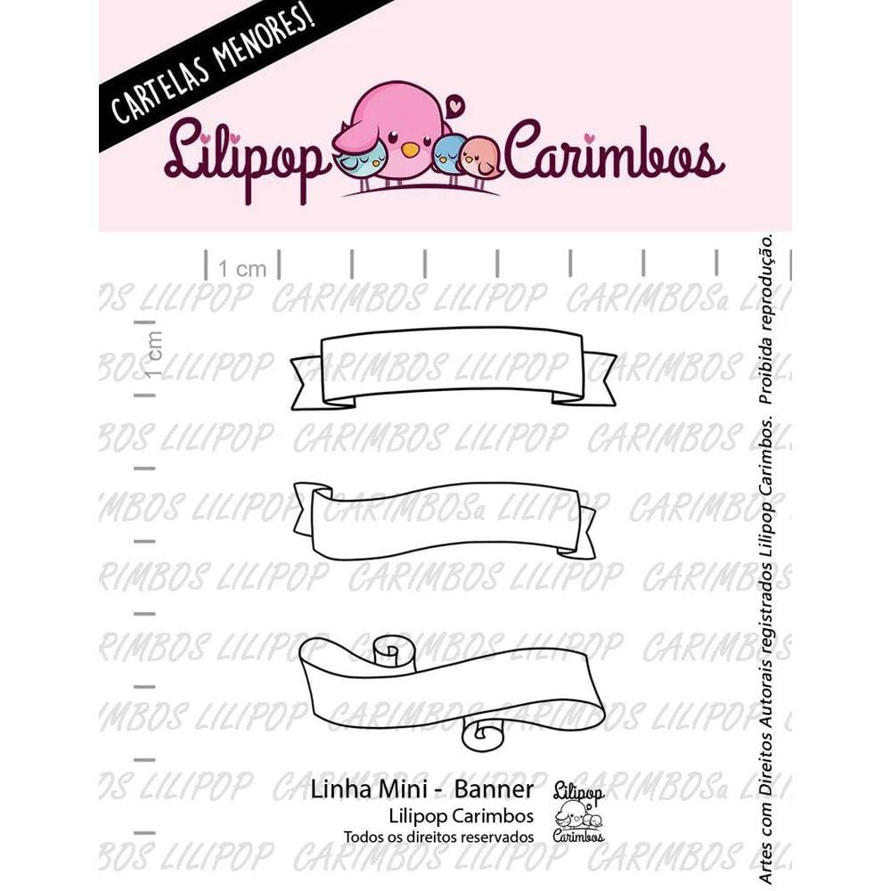 Cartela de Carimbos Transparente Mini  "Banner" - Lilipop