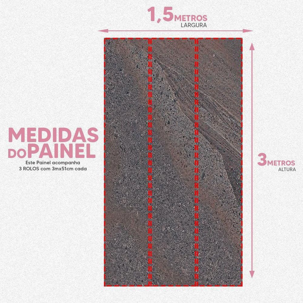 Papel De Parede Painel 3D Mármore Pedra Quartzo Lavável 1,5M